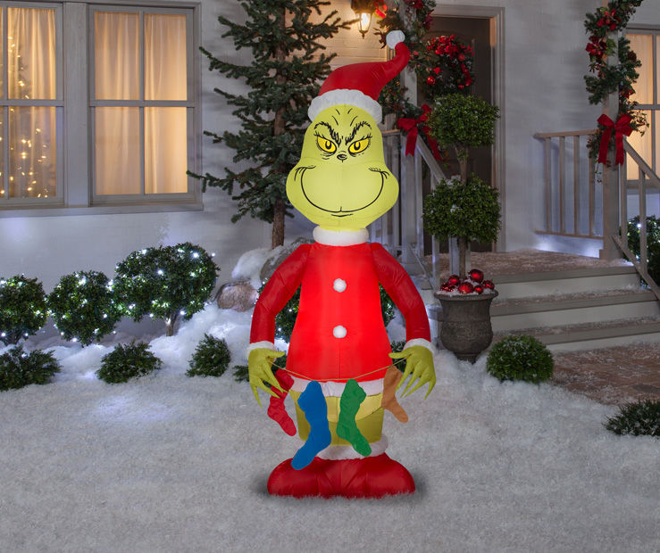 Universal Airblown 6.5' Inflatable LED Grinch | Big Lots