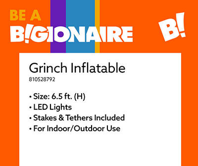 Airblown 6.5' Inflatable LED Grinch