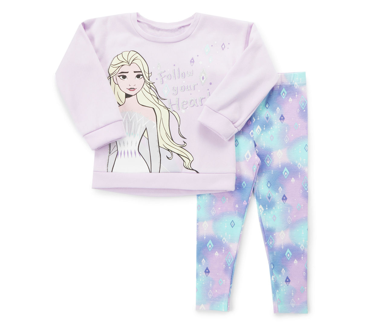 Frozen Kids' Size 6X "Follow Your Heart' Purple & Elsa Fleece Pullover & Leggings Set | Big Lots