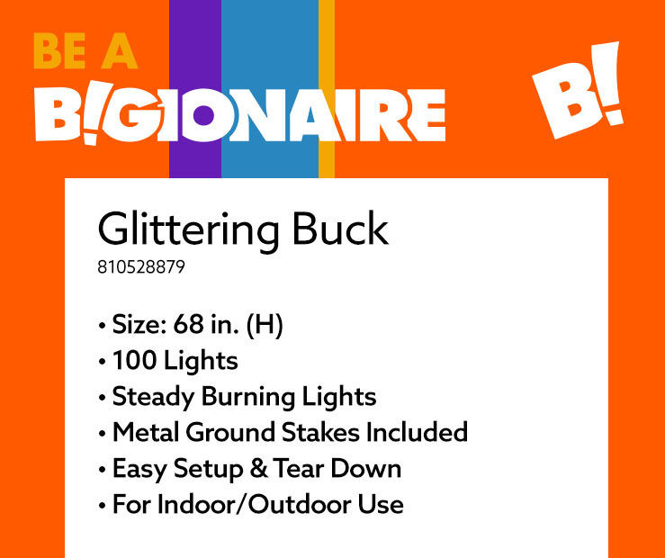 68" Glittering Light-Up Buck