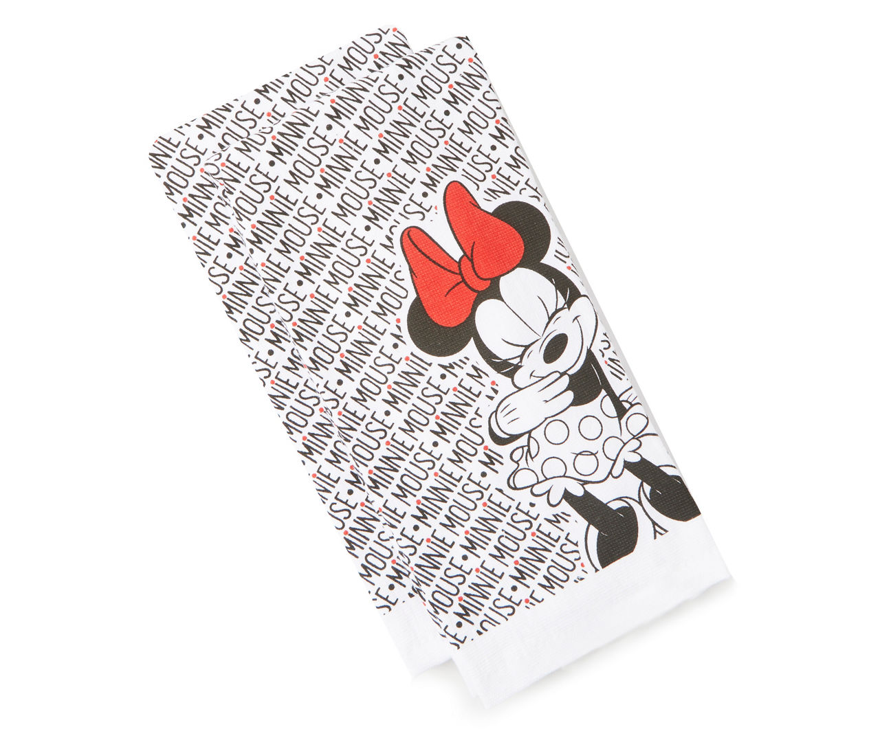 Disney Mickey & Minnie Mouse Kitchen Dish Towels Set Red (2-Pack)