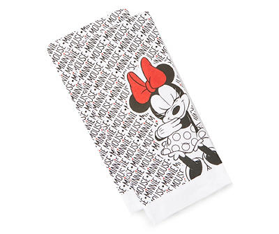 Minnie Mouse Word Pattern Kitchen Towels, 2-Pack