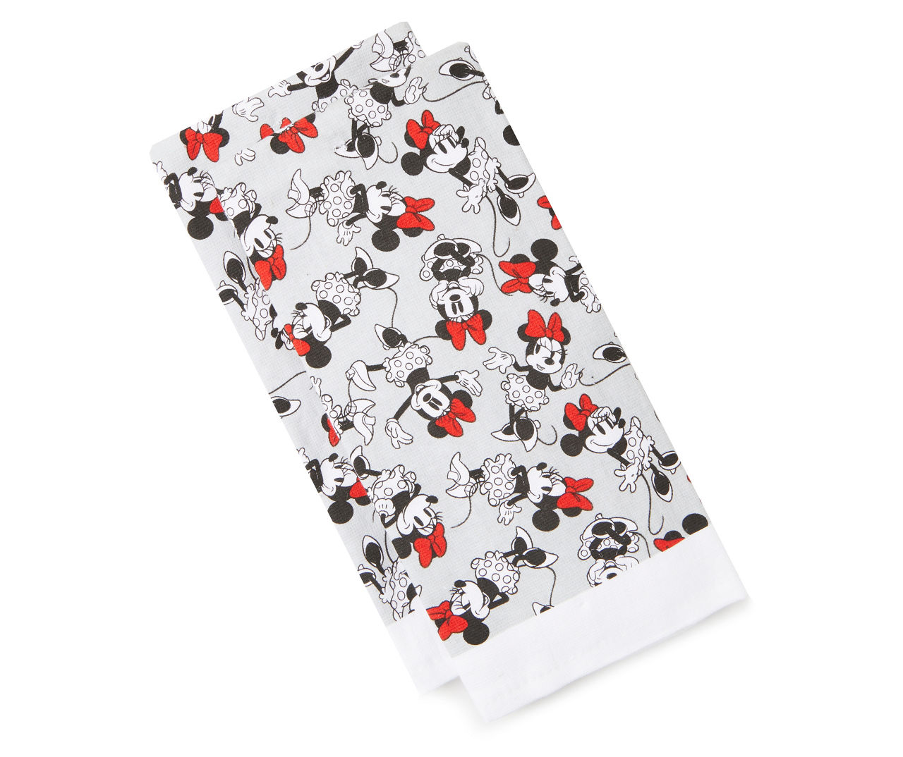Disney 100% Cotton Kitchen Towels, 2 Pack, 16 x 28 Inches - Minnie & Mickey  Kissing 