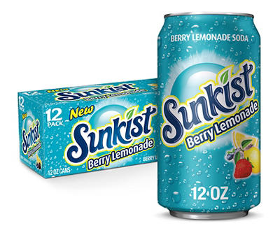 Berry Lemonade 12 Oz. Soda Cans, 12-Pack