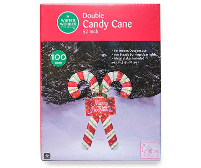 GLITTERING DOUBLE CANDY CANE