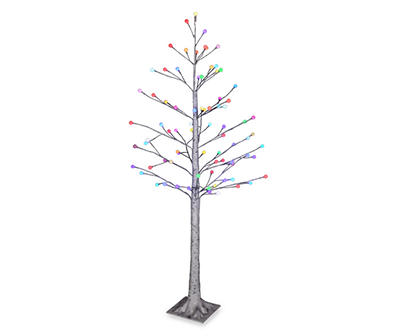 5' White LED Color-Changing Tree, 60-Lights