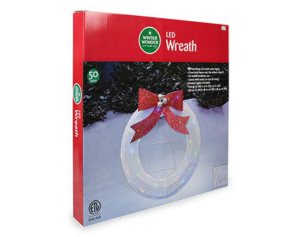 31" Twinkling LED Wreath & Bow