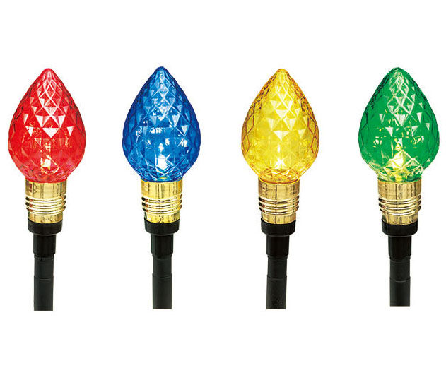 Multi-Color C7 Bulb 10-Piece Pathway Marker Set