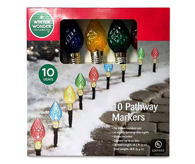 Multi-Color C7 Bulb 10-Piece Pathway Marker Set