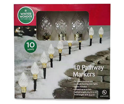 White C7 Bulb 10-Piece Pathway Marker Set