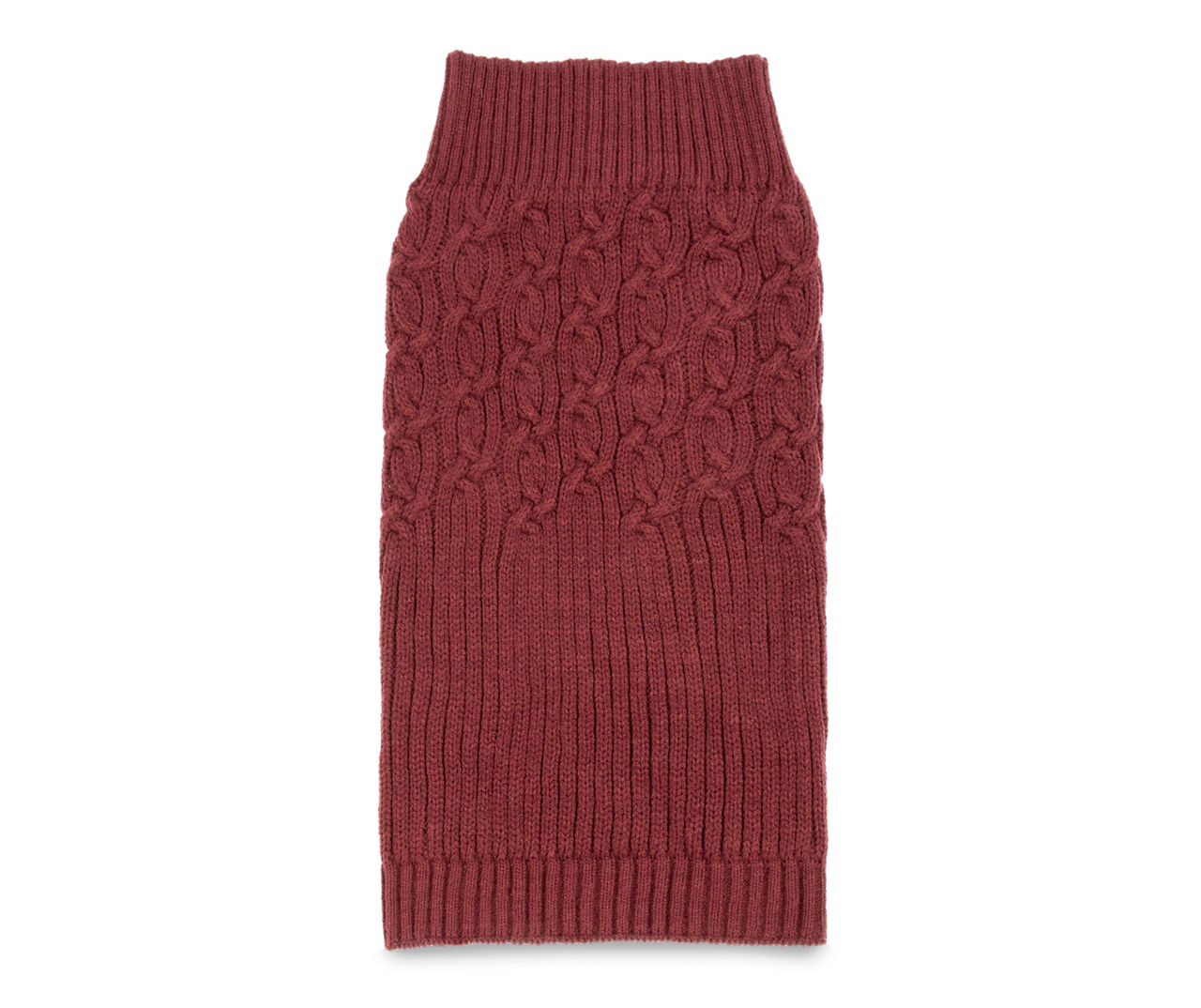Red Classic Cable Knit Sweater S