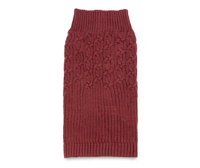 Pet Red Classic Cable Knit Sweater