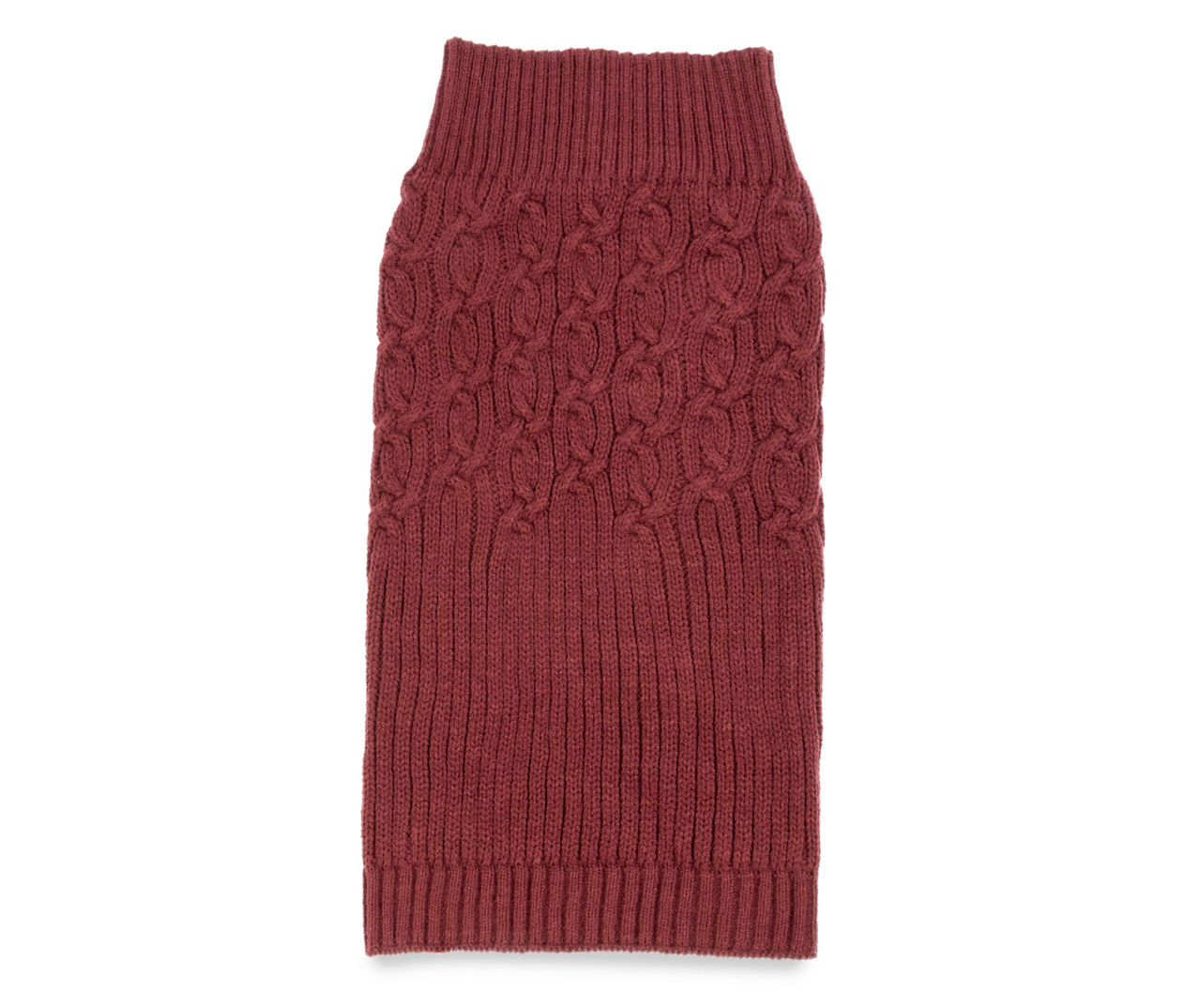 Red Classic Cable Knit Sweater L
