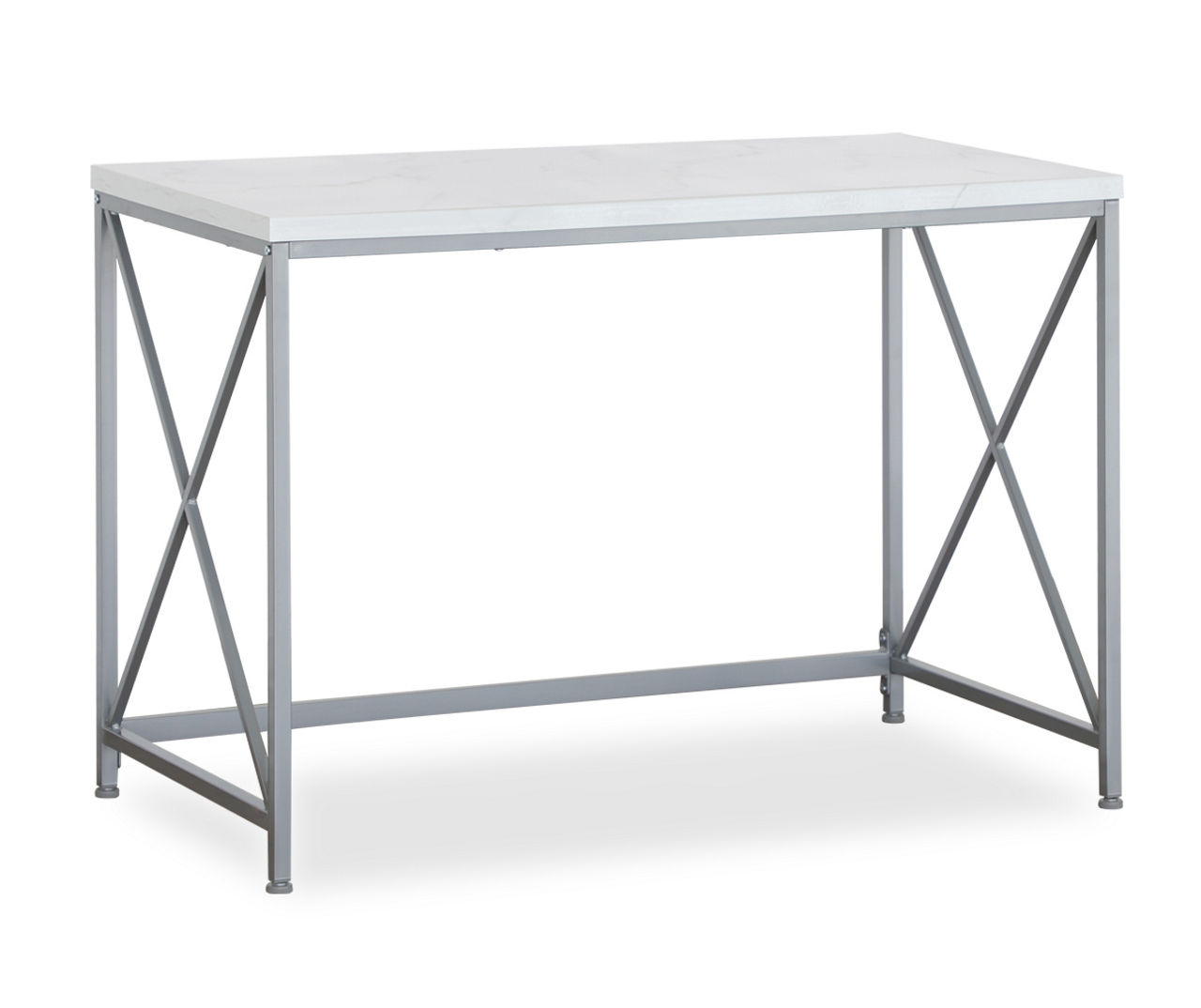 Metal on sale desk white