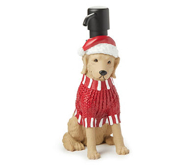 Red & Tan Holiday Sweater Dog Lotion Pump