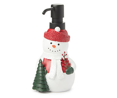 White & Red Snowman Lotion Pump