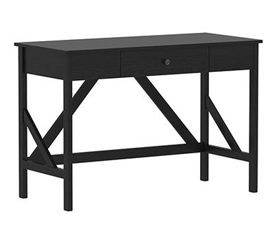 Villa Park Black Single Drawer Desk
