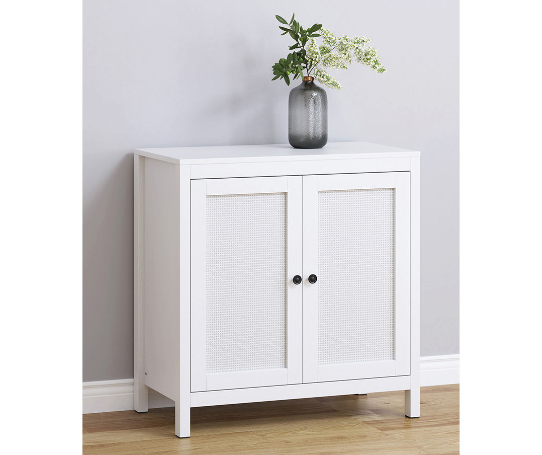 CANE TWO DOOR CABINET WHITE PH21 EA