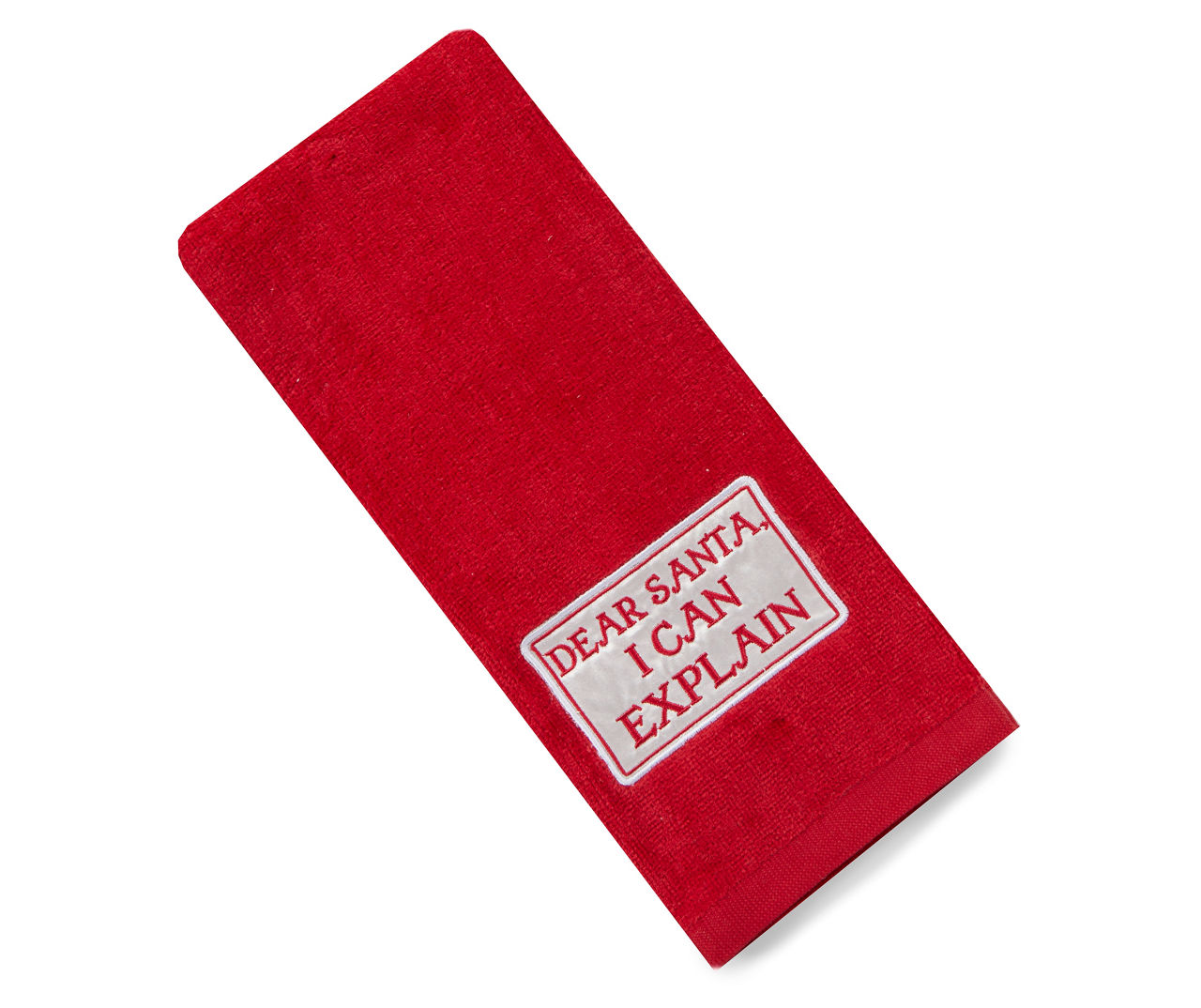 "Dear Santa, I Can Explain" Red Hand Towel