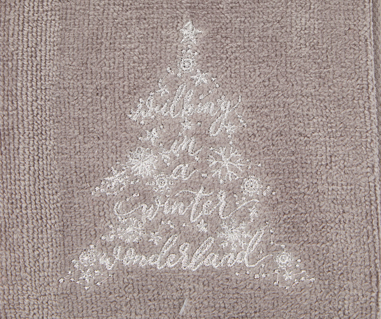 Winter Wonder Lane Gray Holiday Tree Hand Towel