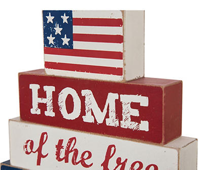 "Home of the Free" Tiered Tabletop Decor