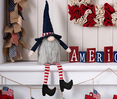 Patriotic Gnome Shelf Decor
