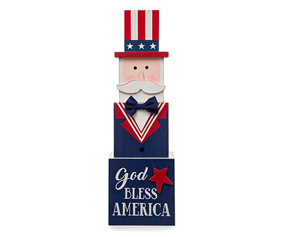 Uncle Sam & Easter Bunny Stacking Block Decor