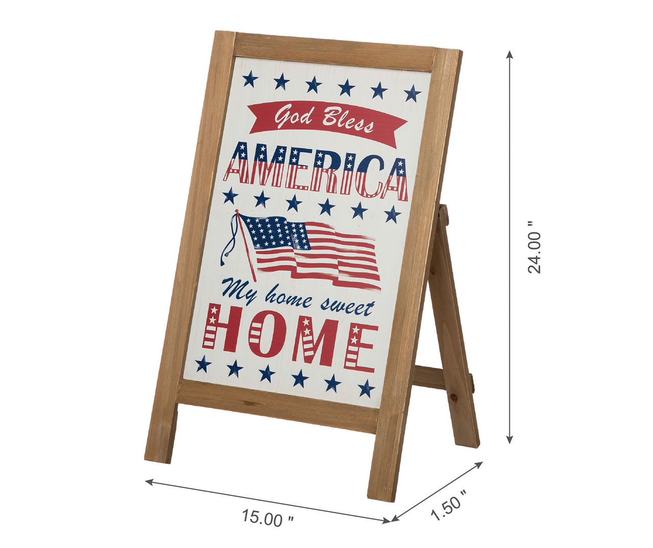 "God Bless America" Patriotic Easel Decor