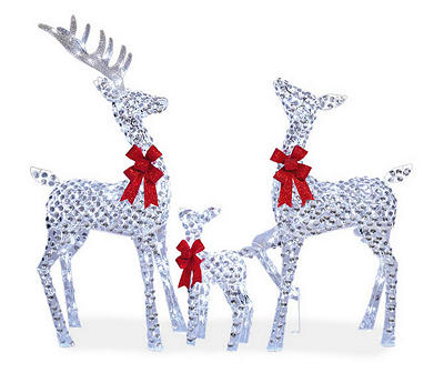Winter Wonder Lane Diamond Twinkle Deer 3-Piece LED Decor Set | Big Lots