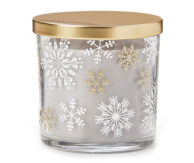 Christmas Cashmere Snowflake Decal Jar Candle, 14 Oz.