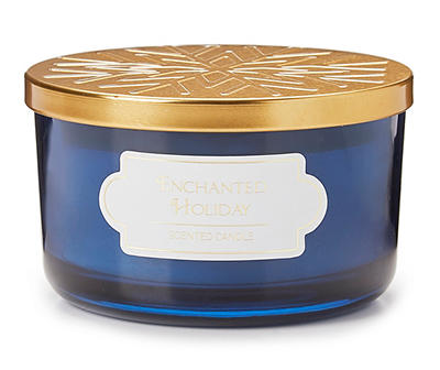 Enchanted Holiday 3-Wick Wide Glass Jar Candle, 14 Oz.