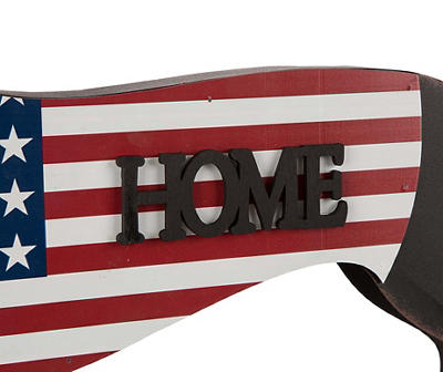 "Welcome" 2-Sided Patriotic Dachshund Decor