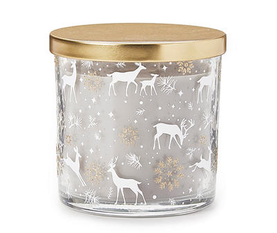 Christmas Cashmere Reindeer Decal Jar Candle, 14 Oz.