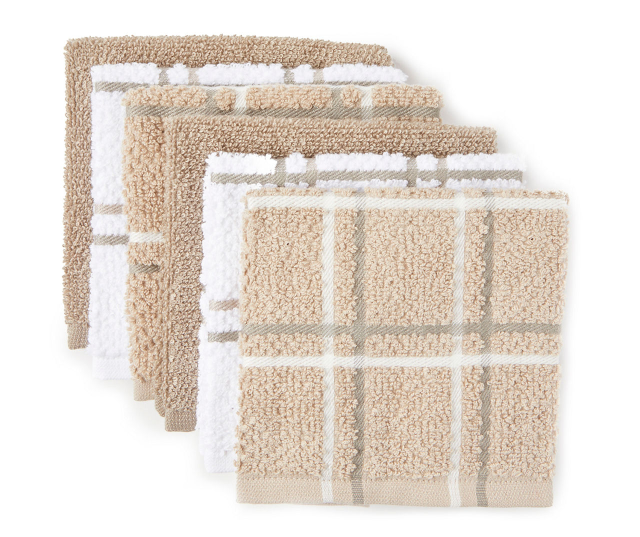 Broyhill Tan Plaid 3-Piece Kitchen Towel Set