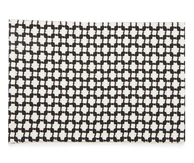 Black & White Cross Woven Cotton Placemat