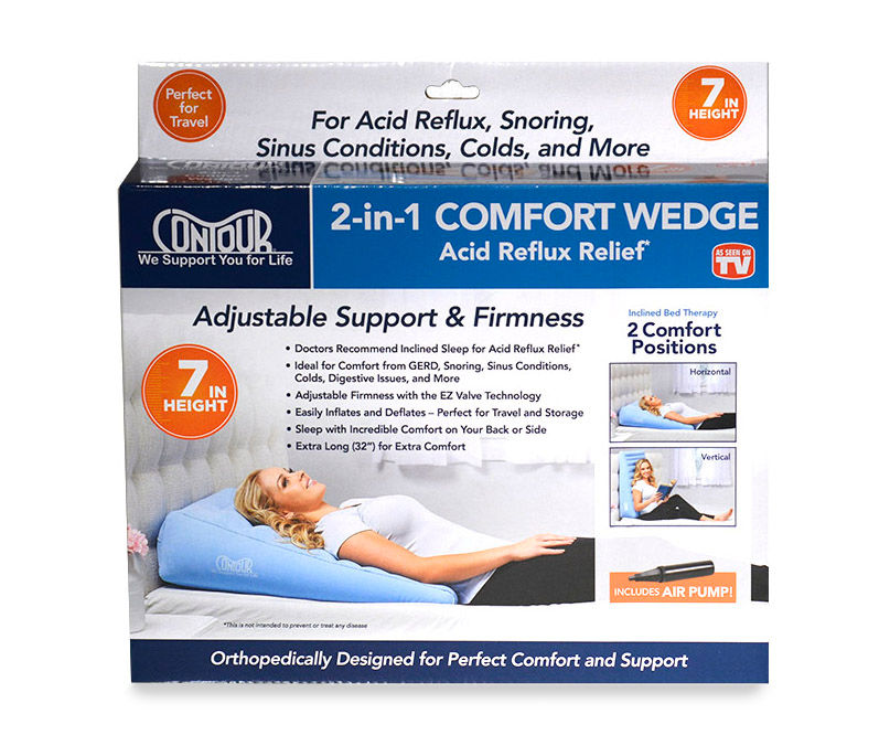 2-in-1 Inflatable Back and Leg Relief Wedge Pillow