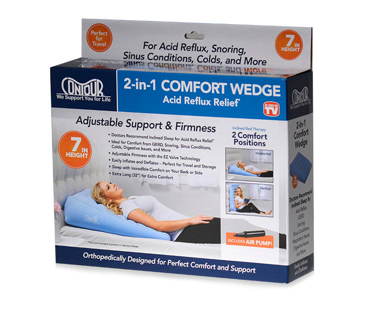 Contour 2-in-1 Deluxe Inflatable Leg Relief Cushion & Back Support