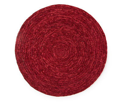 Red Braided Round Place Mat