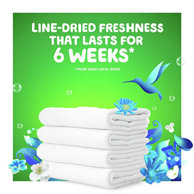 Gain flings Laundry Detergent Soap Pacs, HE Compatible, 60 Count, Long Lasting Scent, Blissful Breeze Scent