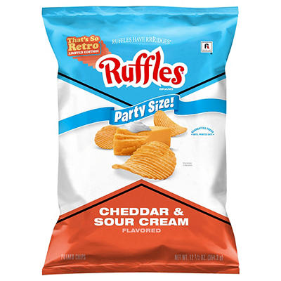 Ruffles Party Size Cheddar & Sour Cream Flavored Potato Chips 12.5 oz