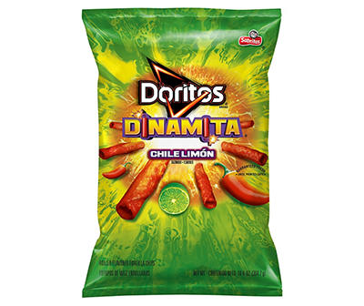 Doritos Dinamita Rolled Flavored Tortilla Chips Chile Limon Flavored 10 3/4 Oz