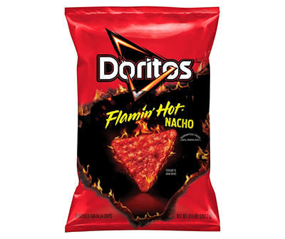 Doritos Flavored Tortilla Chips Flamin' Hot Nacho 9.25 Oz