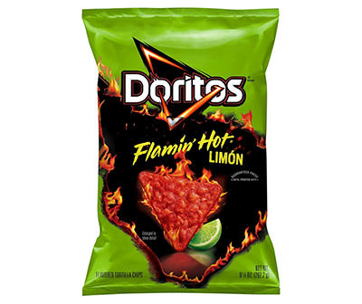 Doritos Flavored Tortilla Chips Flamin' Hot Limon 9.25 Oz