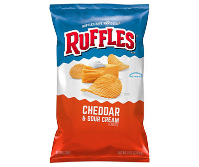 Ruffles Cheddar & Sour Cream Flavored Potato Chips 8 oz
