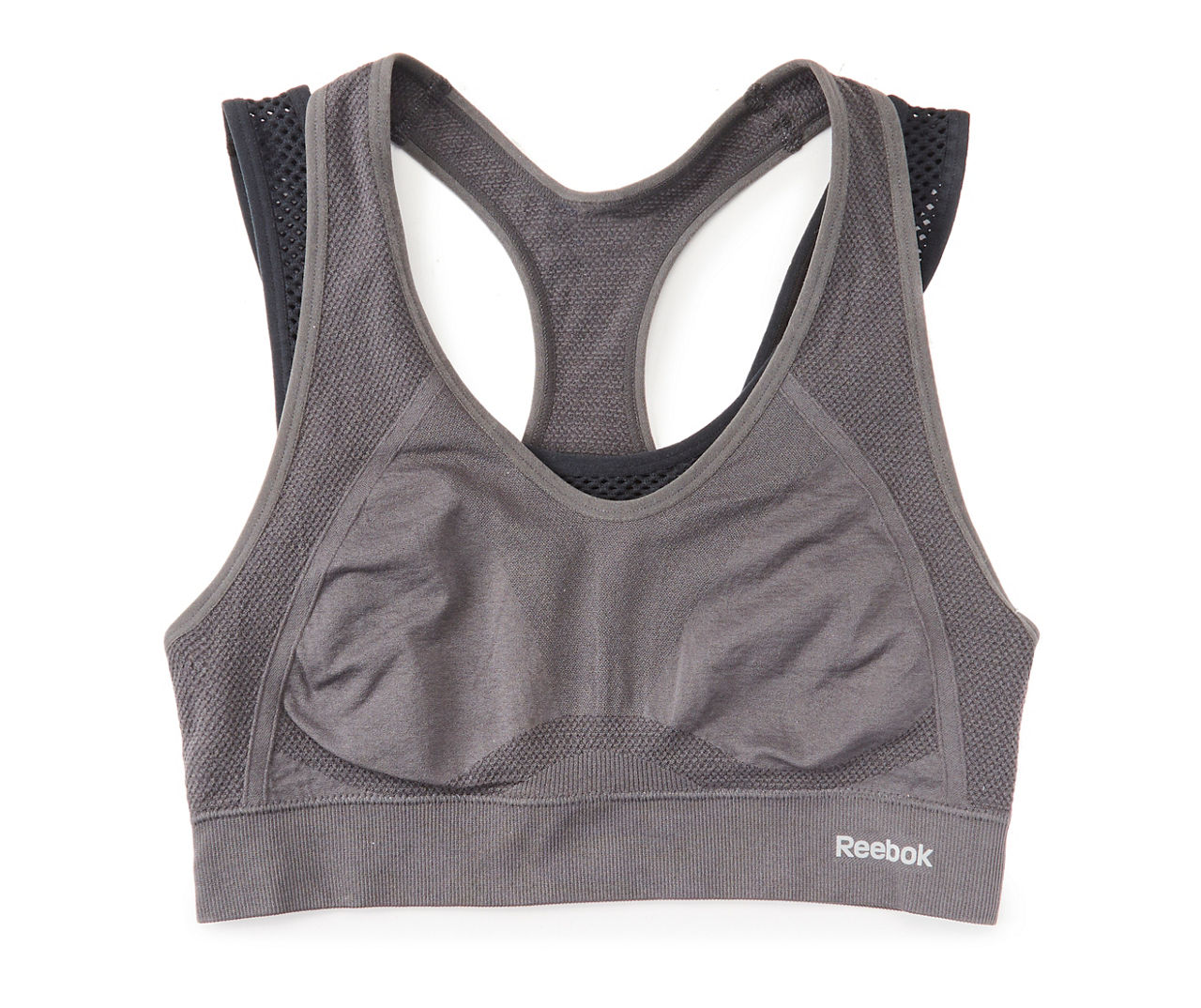 Ladies Ribbed Seamless Sports Bra (Grey) – Progressed Clothing Ltd