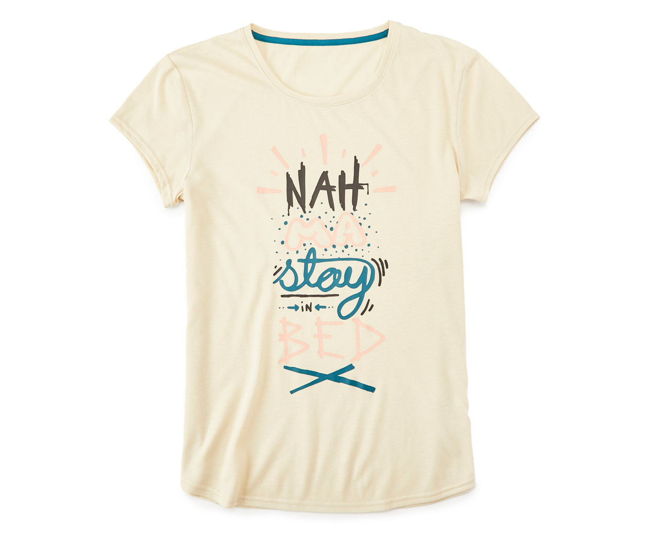 Women's Medium "Nah Ma Stay in Bed" Graphic Tee