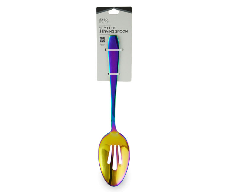 Iridescent Slotted Serving Spoon