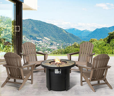 31.88" Slate Top Gas Fire Pit Table