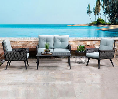 4PC CUSHIONED PATIO SEATING SET
