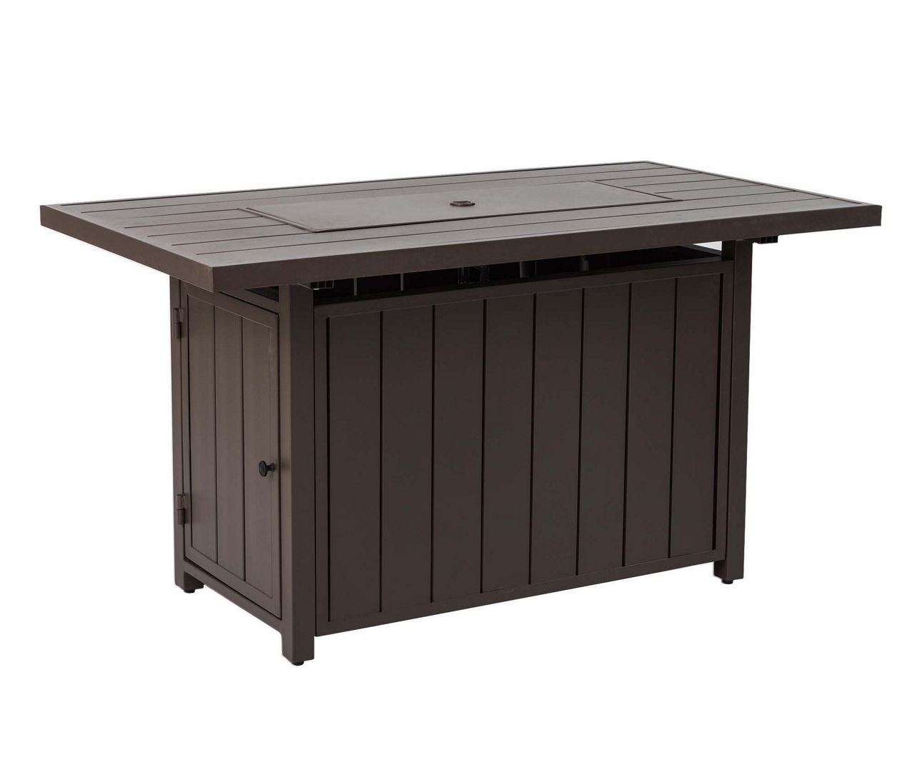 48" Brown Slat Gas Fire Pit Table